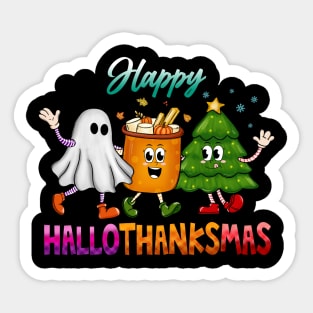 Happy Hallothanksmas Holiday Sticker